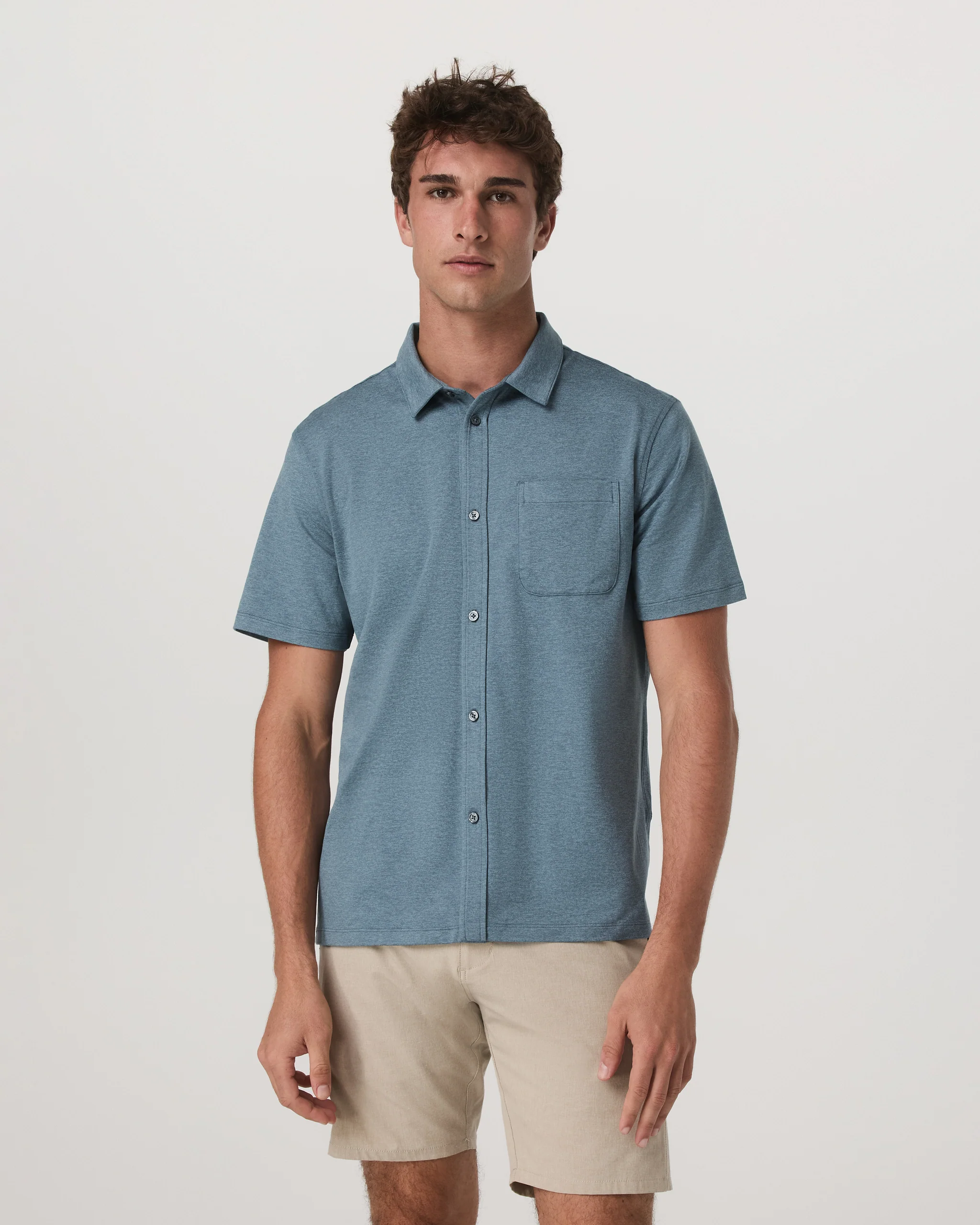 Short Sleeve Ponto Button Down Shirt