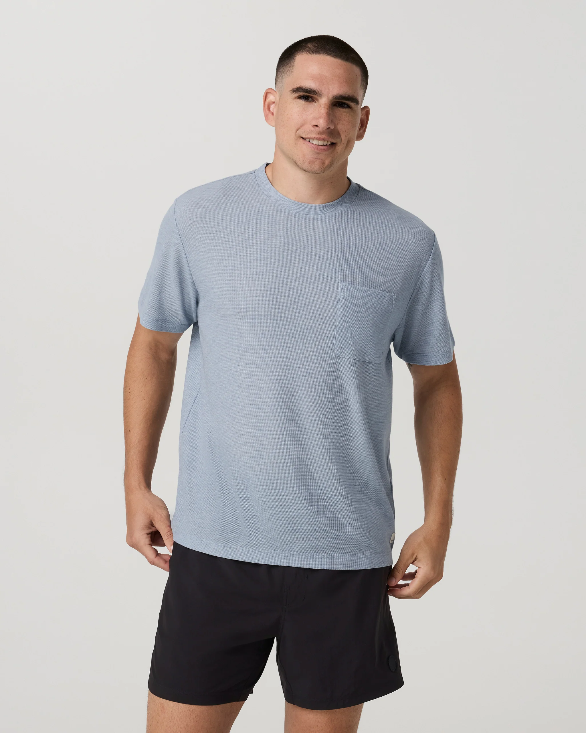 Short Sleeve Micro Waffle Tee - Relaxed Fit