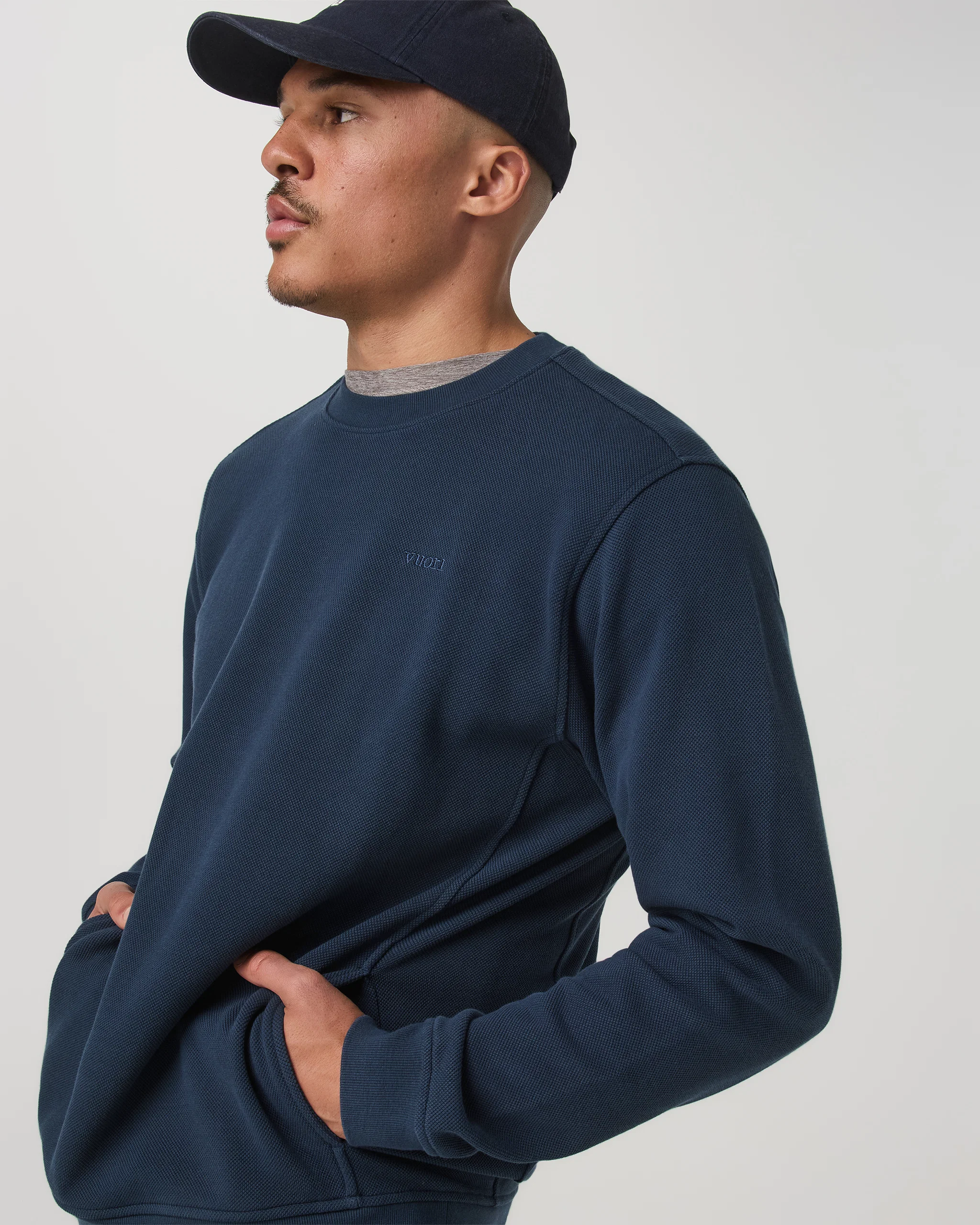 Pique Fleece Crew
