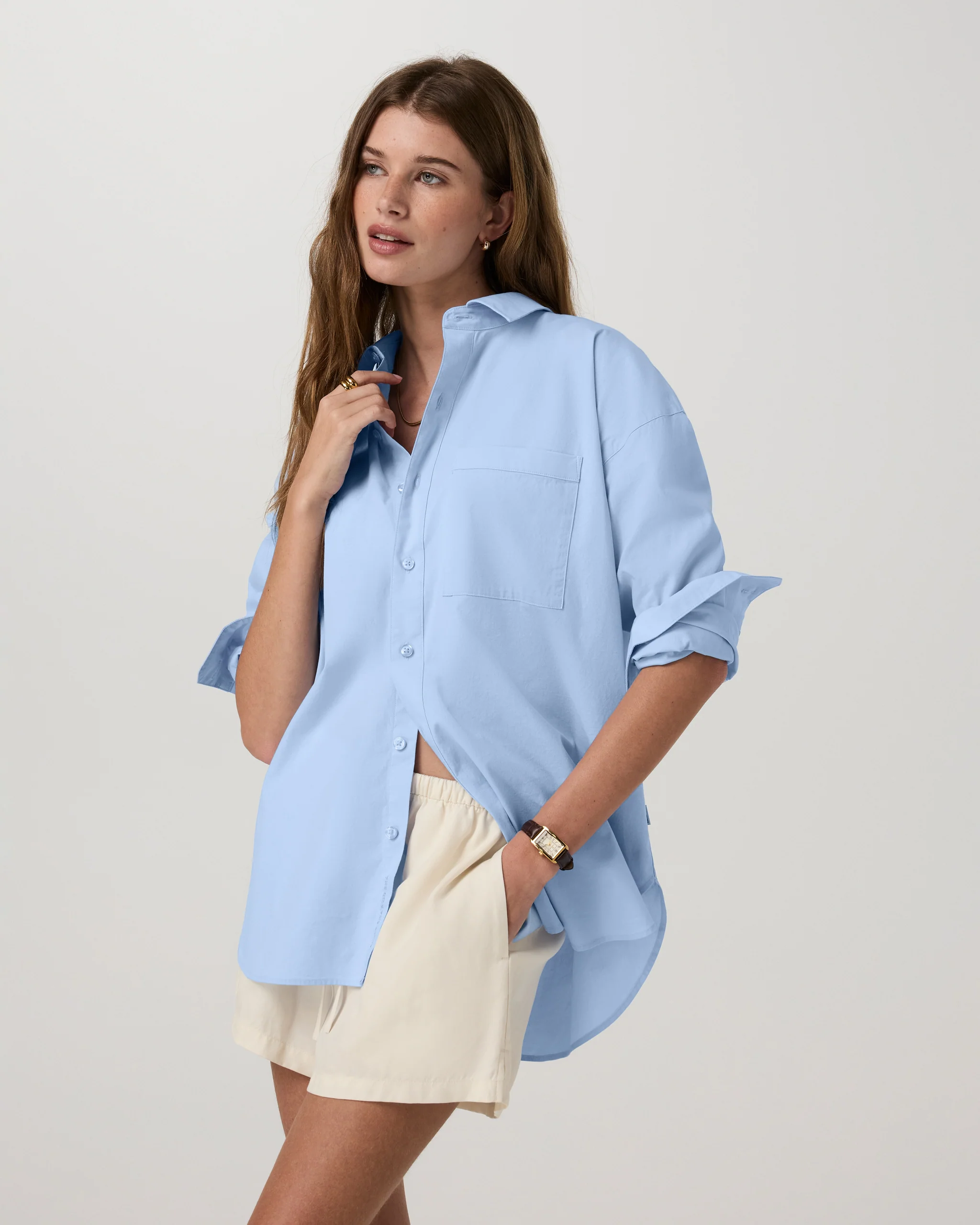 Long Sleeve Kensington Relaxed Button Down